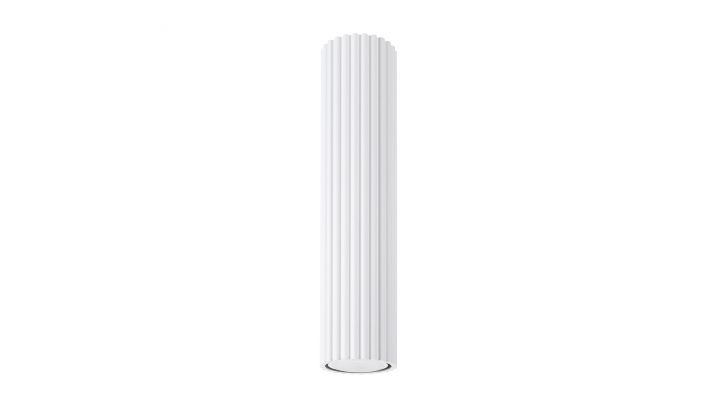 Plafonnier en aluminium cannelé 30 cm blanc - Karbon Plafonnier en aluminium cannelé 30 cm blanc - Karbon