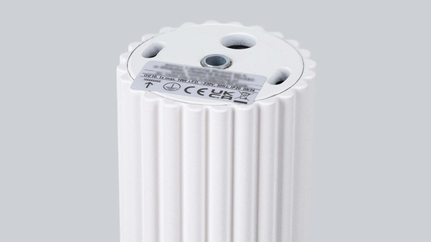 Plafonnier en aluminium cannelé 30 cm blanc - Karbon Plafonnier en aluminium cannelé 30 cm blanc - Karbon