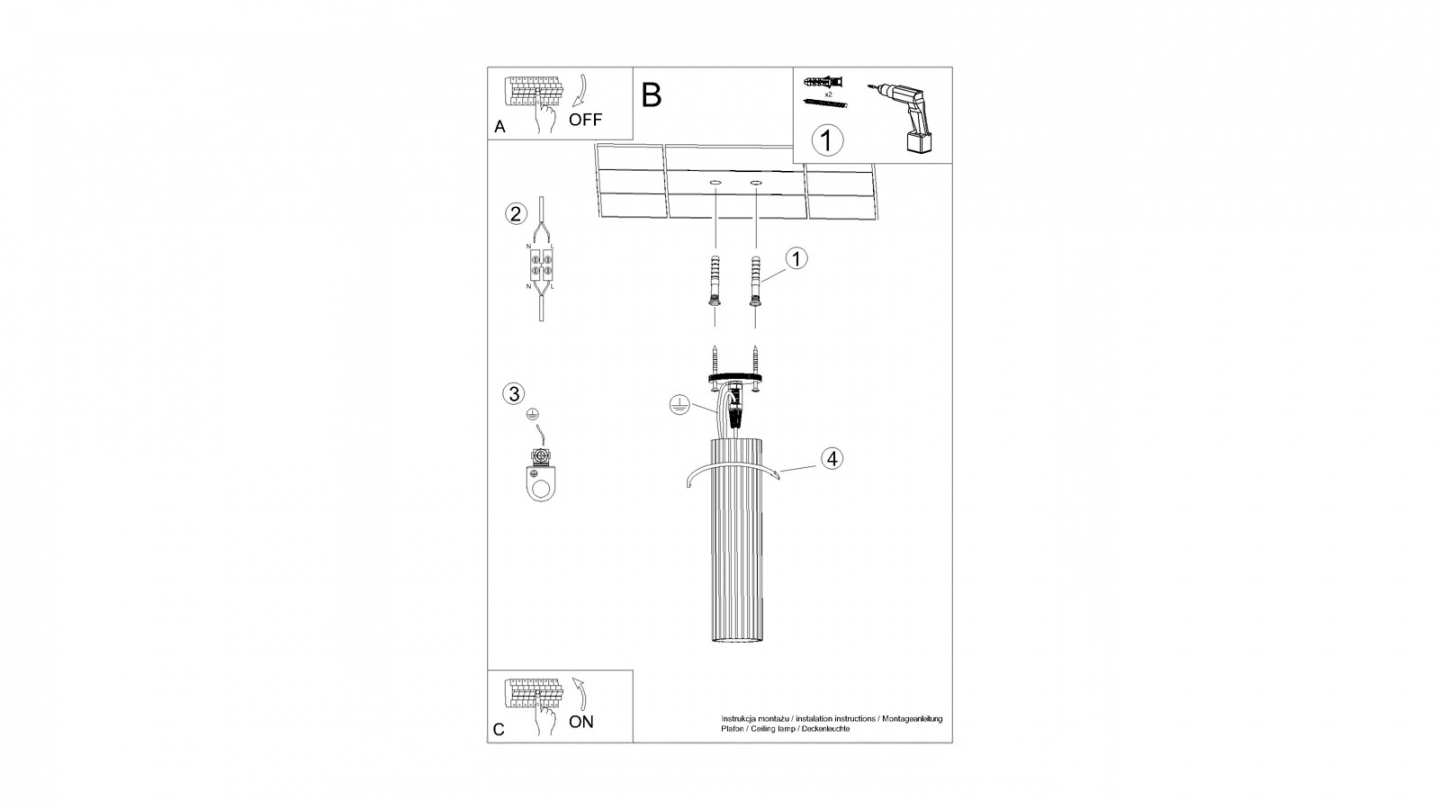 Plafonnier en aluminium cannelé 30 cm blanc - Karbon Plafonnier en aluminium cannelé 30 cm blanc - Karbon