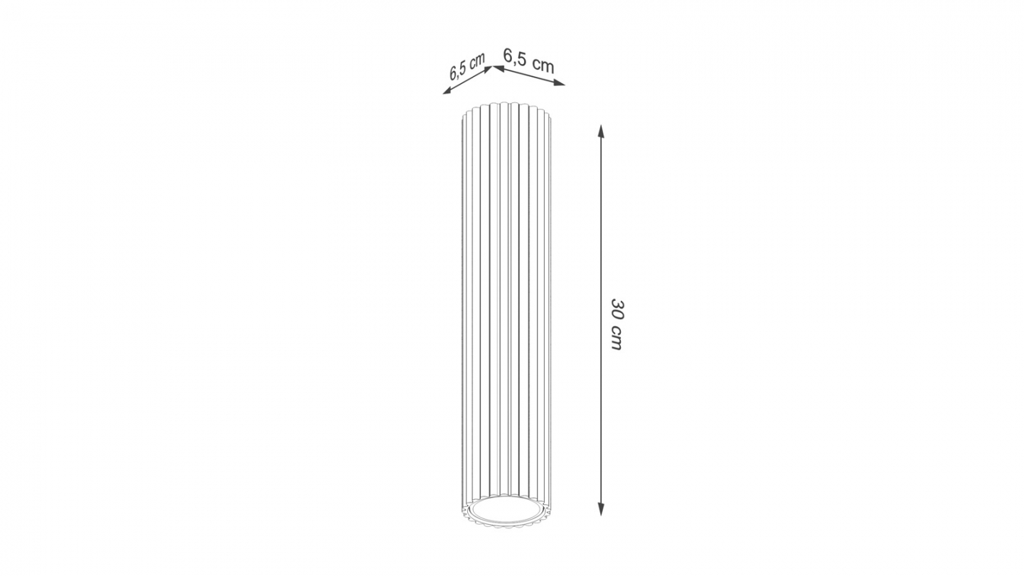 Plafonnier en aluminium cannelé 30 cm or - Karbon Plafonnier en aluminium cannelé 30 cm or - Karbon