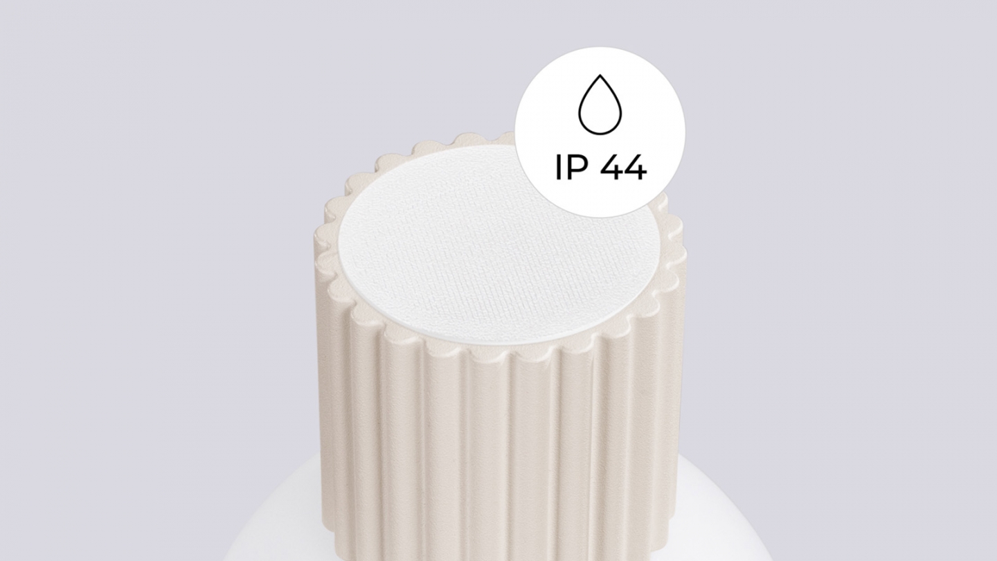 Applique en aluminium cannelé beige - Halo