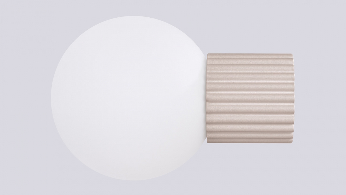 Applique en aluminium cannelé taupe - Halo