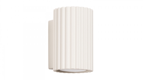 Applique en aluminium cannelé 10 cm beige - Karbon