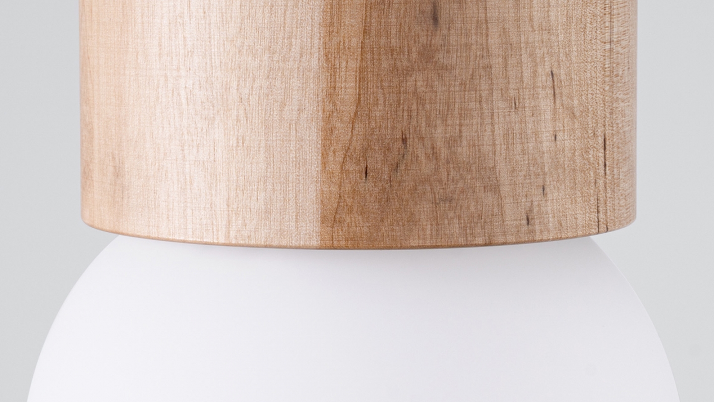 Plafonnier en bois naturel 23 cm - Boomo
