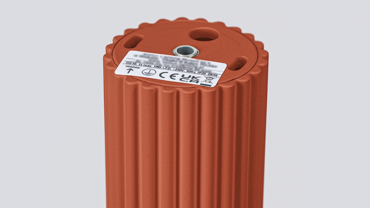 Plafonnier en aluminium cannelé 40 cm terracotta - Karbon Plafonnier en aluminium cannelé 40 cm terracotta - Karbon