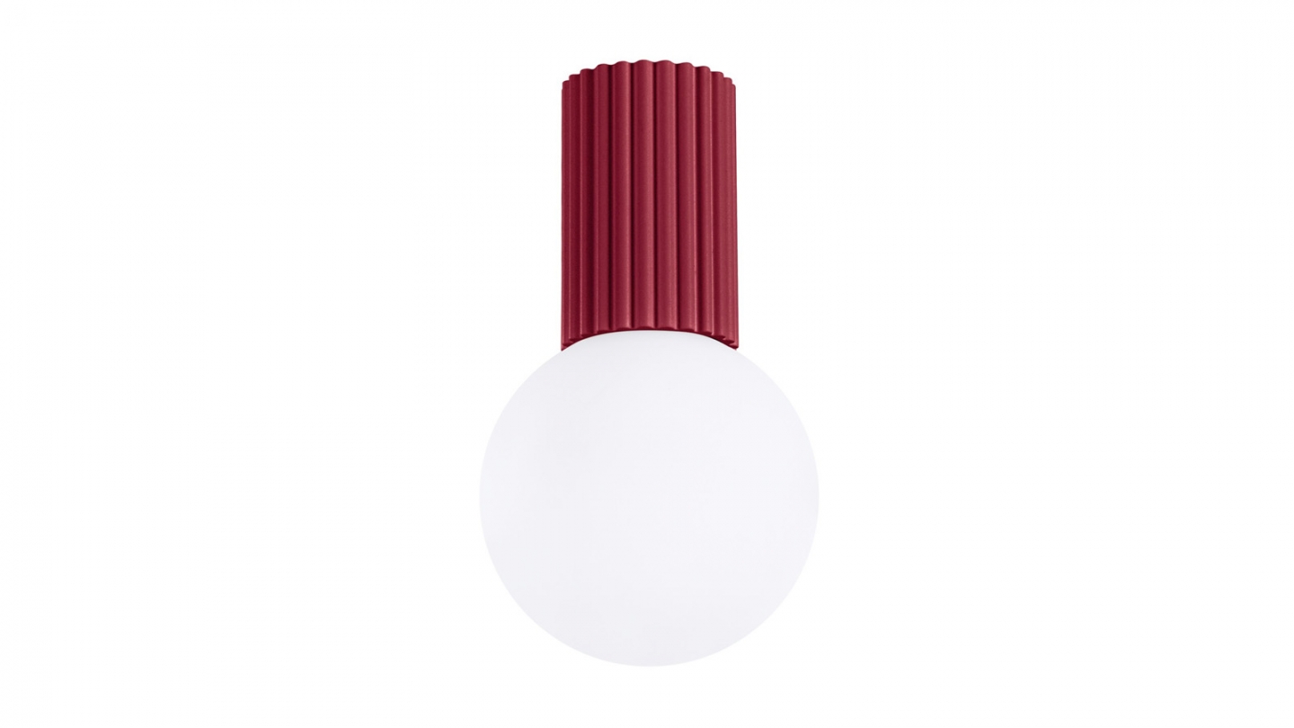 Plafonnier en aluminium cannelé Bordeaux - Halo