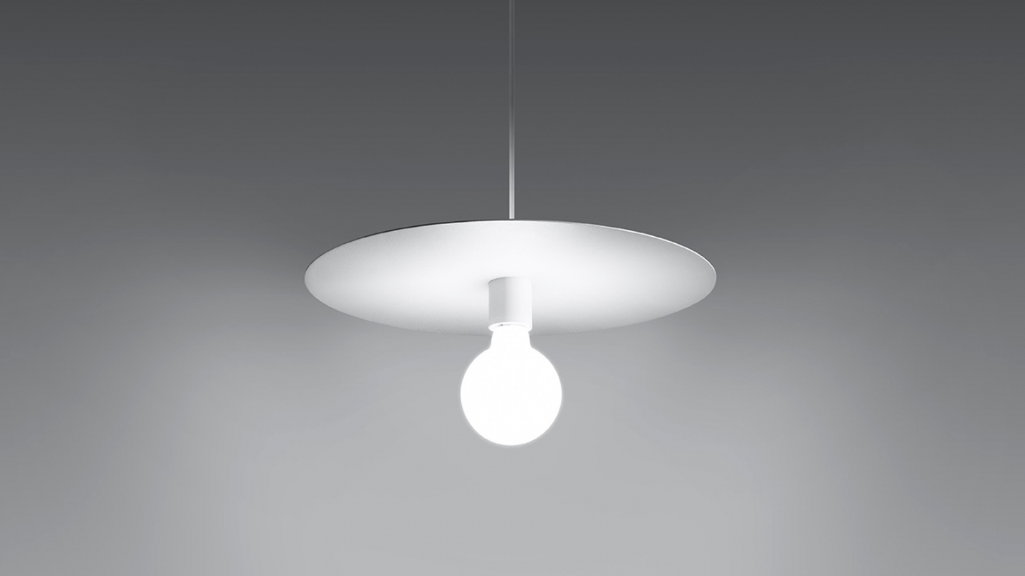 Suspension en métal blanc 40 cm - Flavio