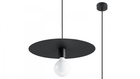 Suspension en métal noir 40 cm - Flavio