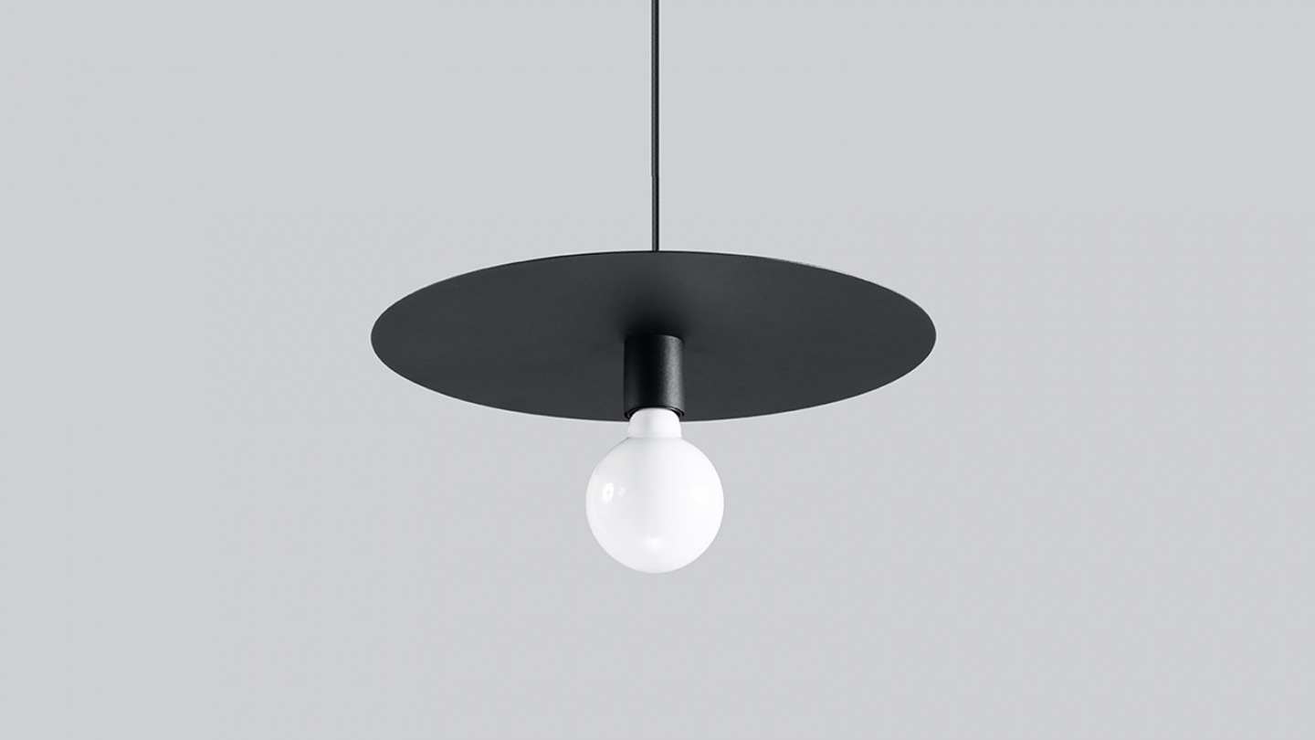 Suspension en métal noir 40 cm - Flavio