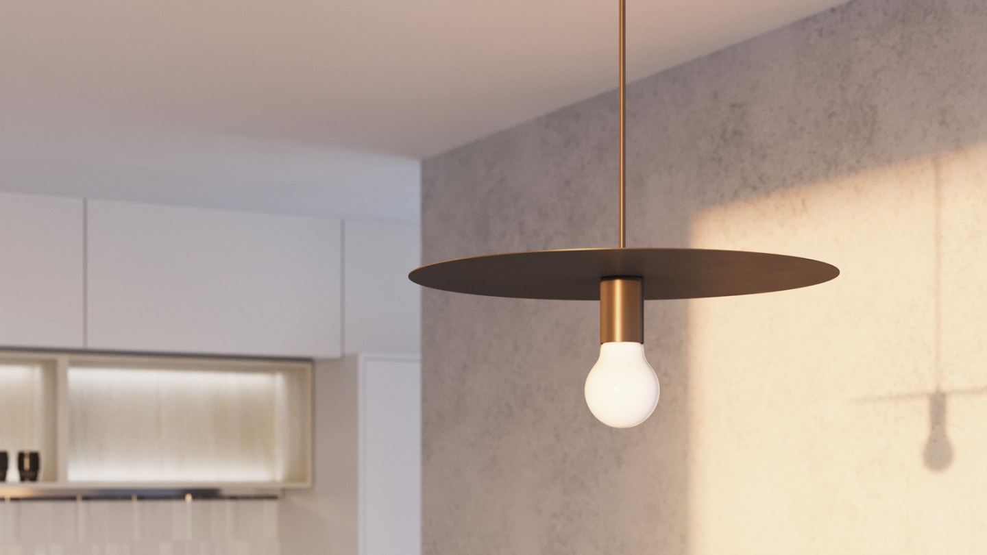 Suspension en métal noir 40 cm - Flavio