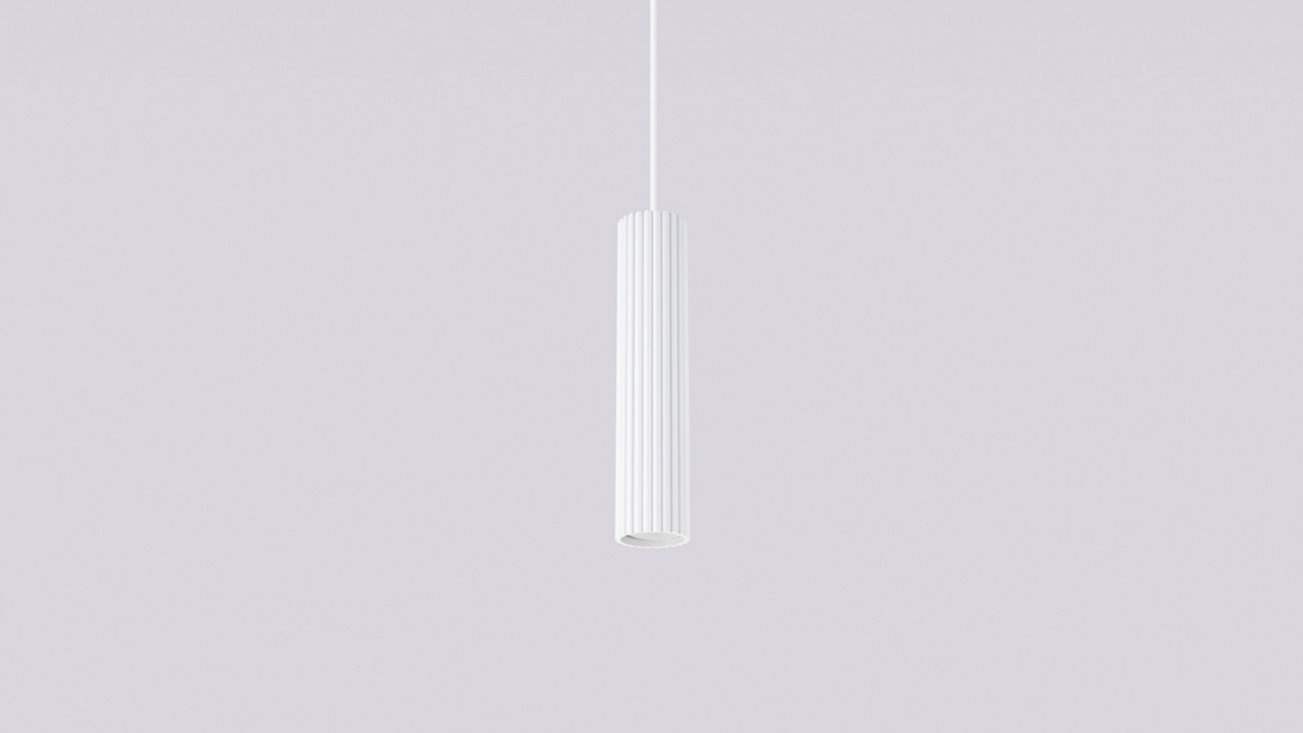 Suspension en aluminium cannelé blanc - Karbon