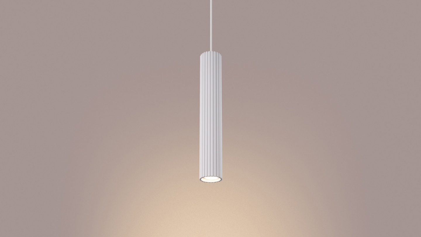 Suspension en aluminium cannelé blanc - Karbon