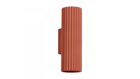 Applique en aluminium cannelé 20 cm terracotta - Karbon