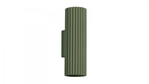 Applique en aluminium cannelé 20 cm vert olive - Karbon