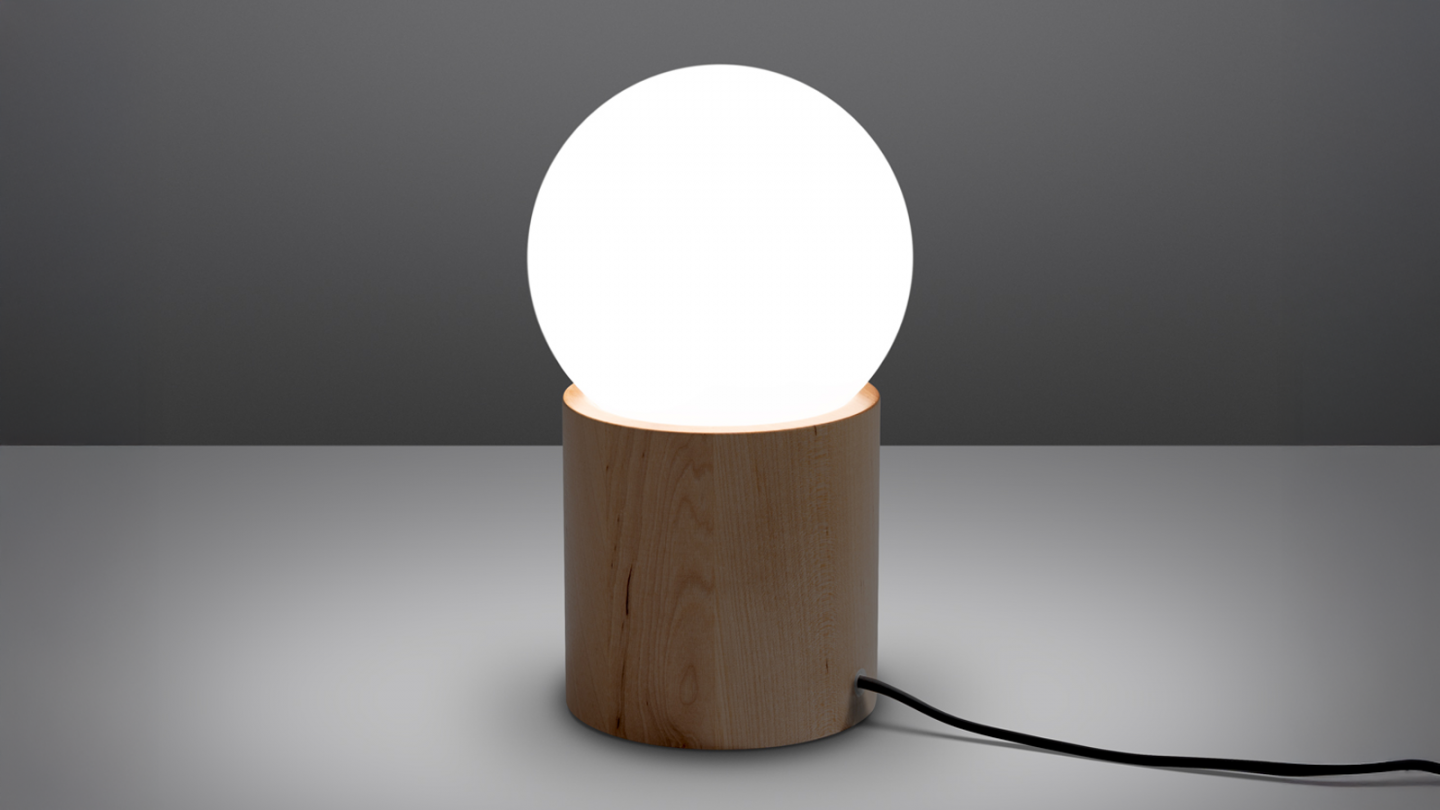 Lampe à poser en bois naturel - Boomo