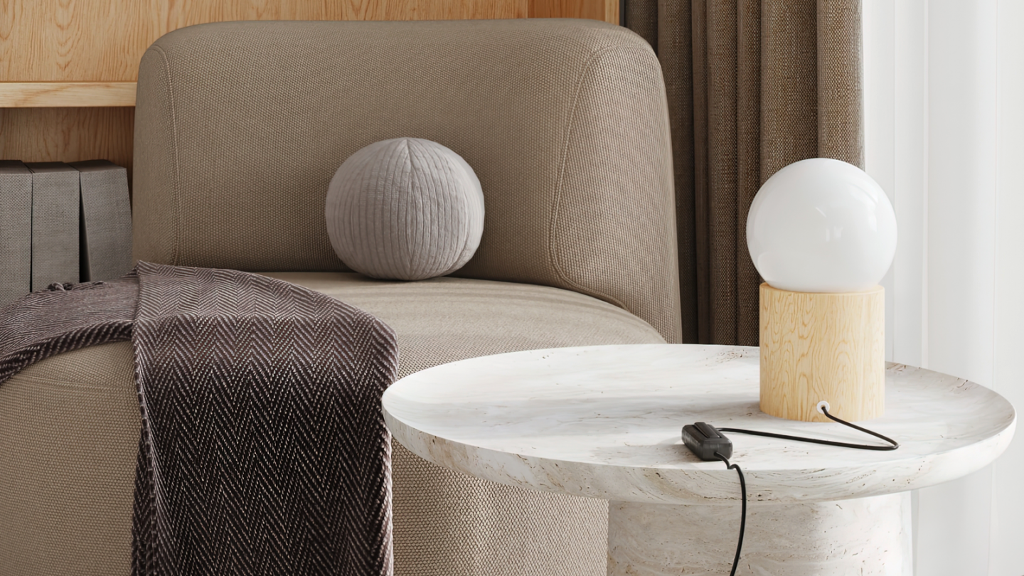 Lampe à poser en bois naturel - Boomo