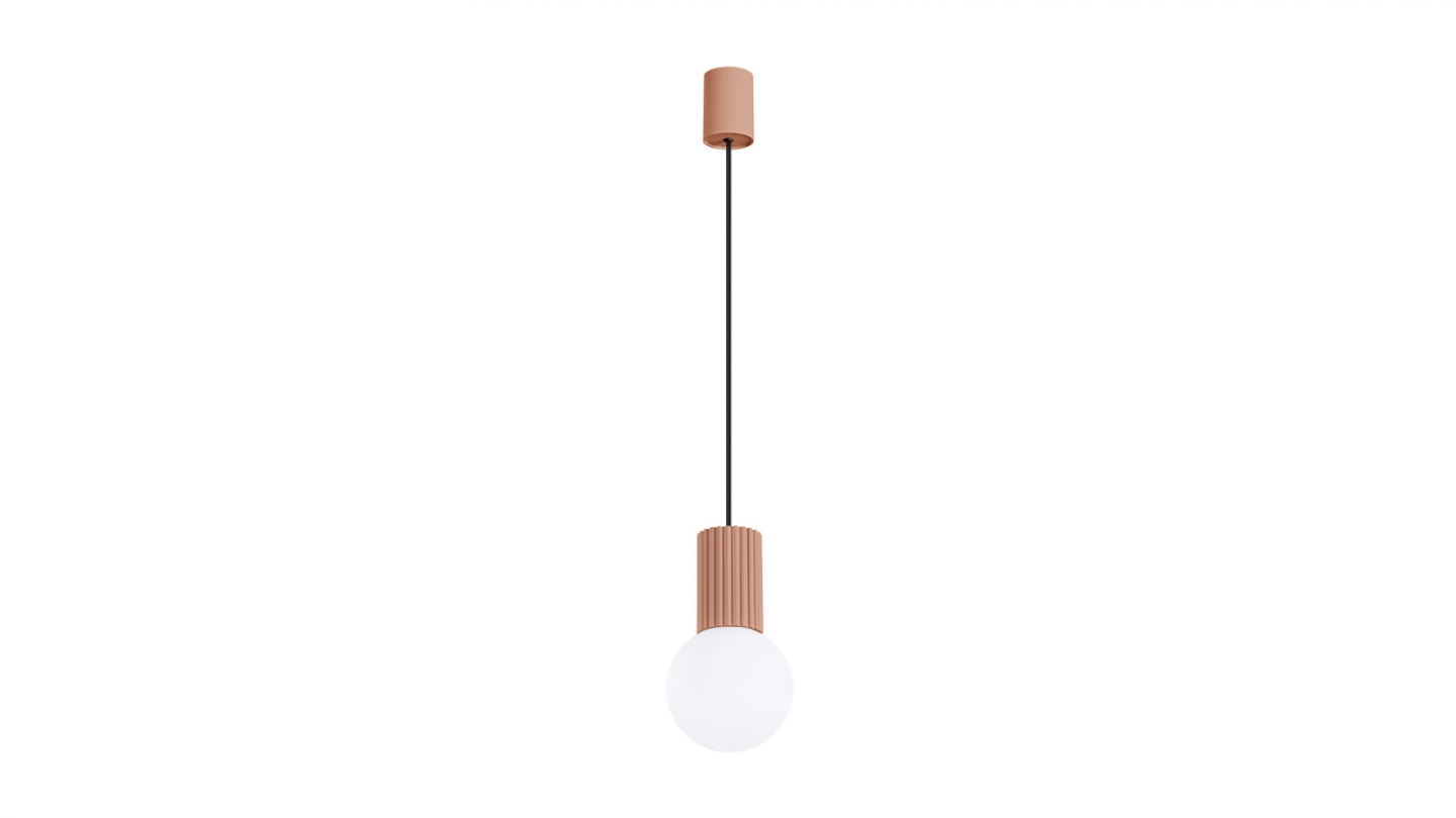 Suspension en aluminium cannelé moka - Halo