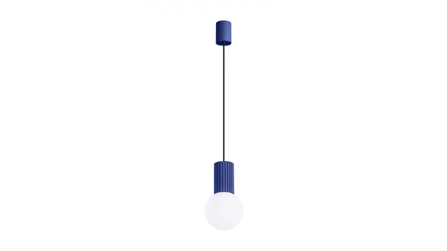 Suspension en aluminium cannelé bleu marine - Halo