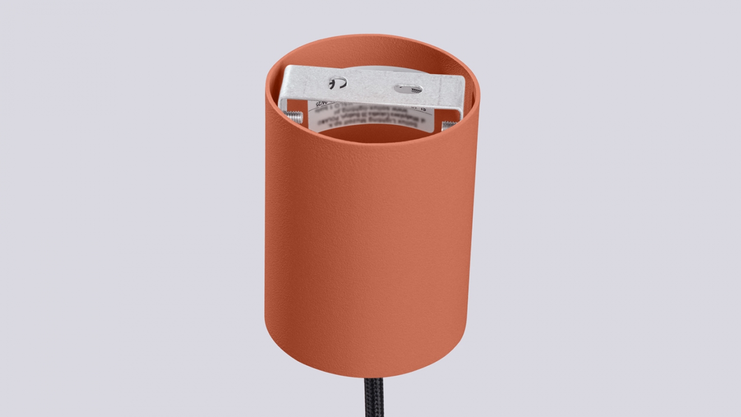 Suspension en aluminium cannelé terracotta - Halo