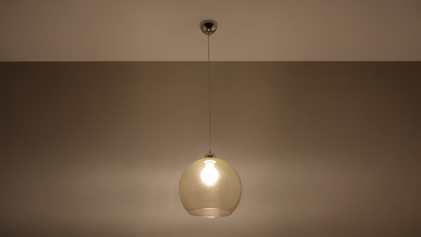 Suspension en verre champagne 30cm - Ball