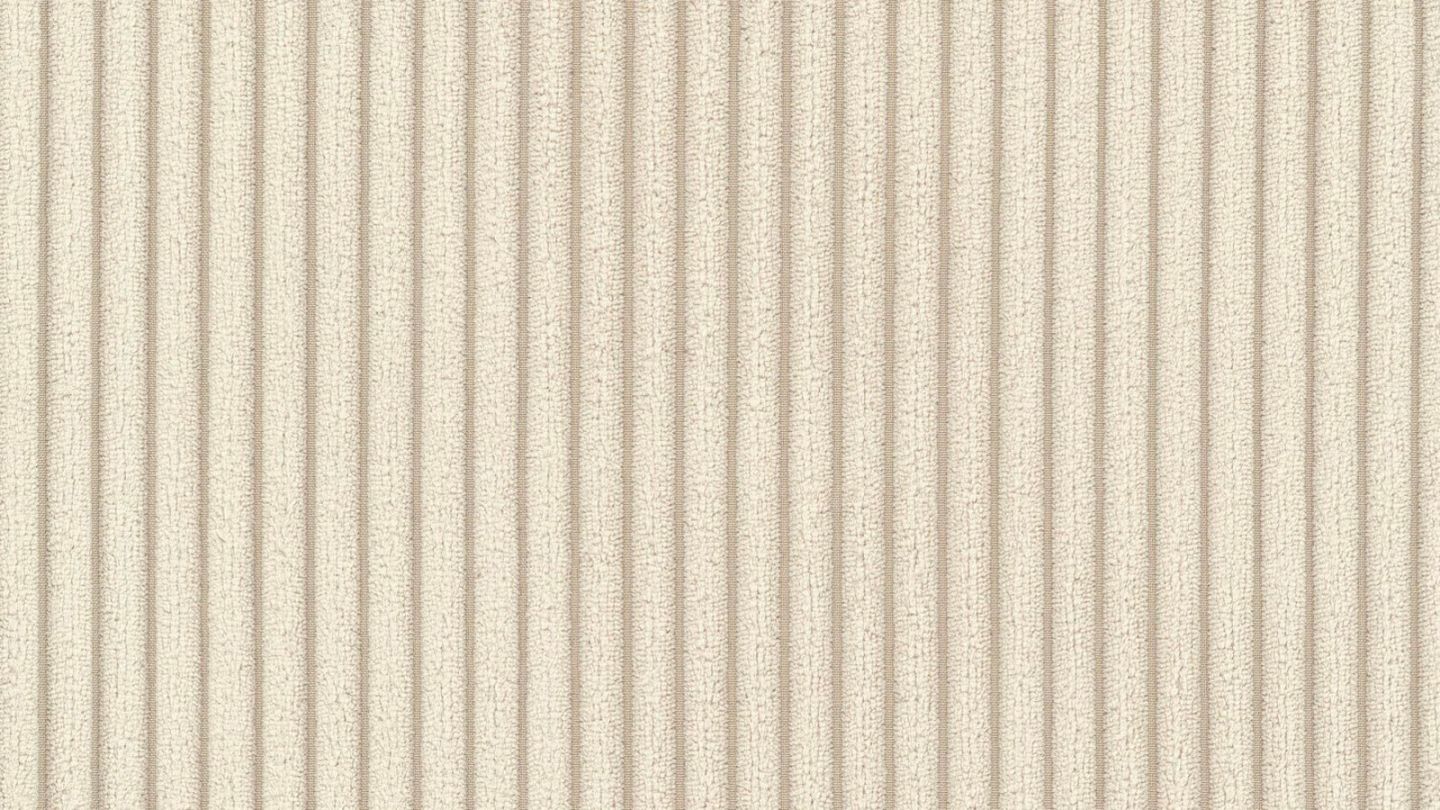 Canapé modulable panoramique 12 places ouvert à gauche + pouf en velours côtelé beige - Modulo Canapé modulable panoramique 12 places ouvert à gauche + pouf en velours côtelé beige - Modulo