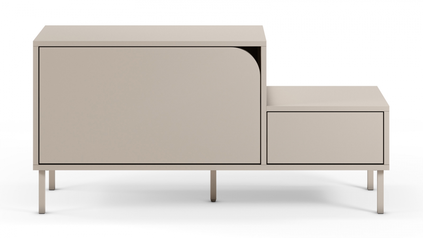 Meuble à chaussures 2 portes beige 120 cm - Jonas