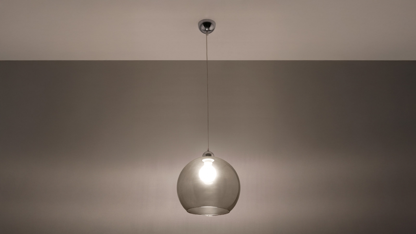 Suspension en verre graphite 30cm - Ball