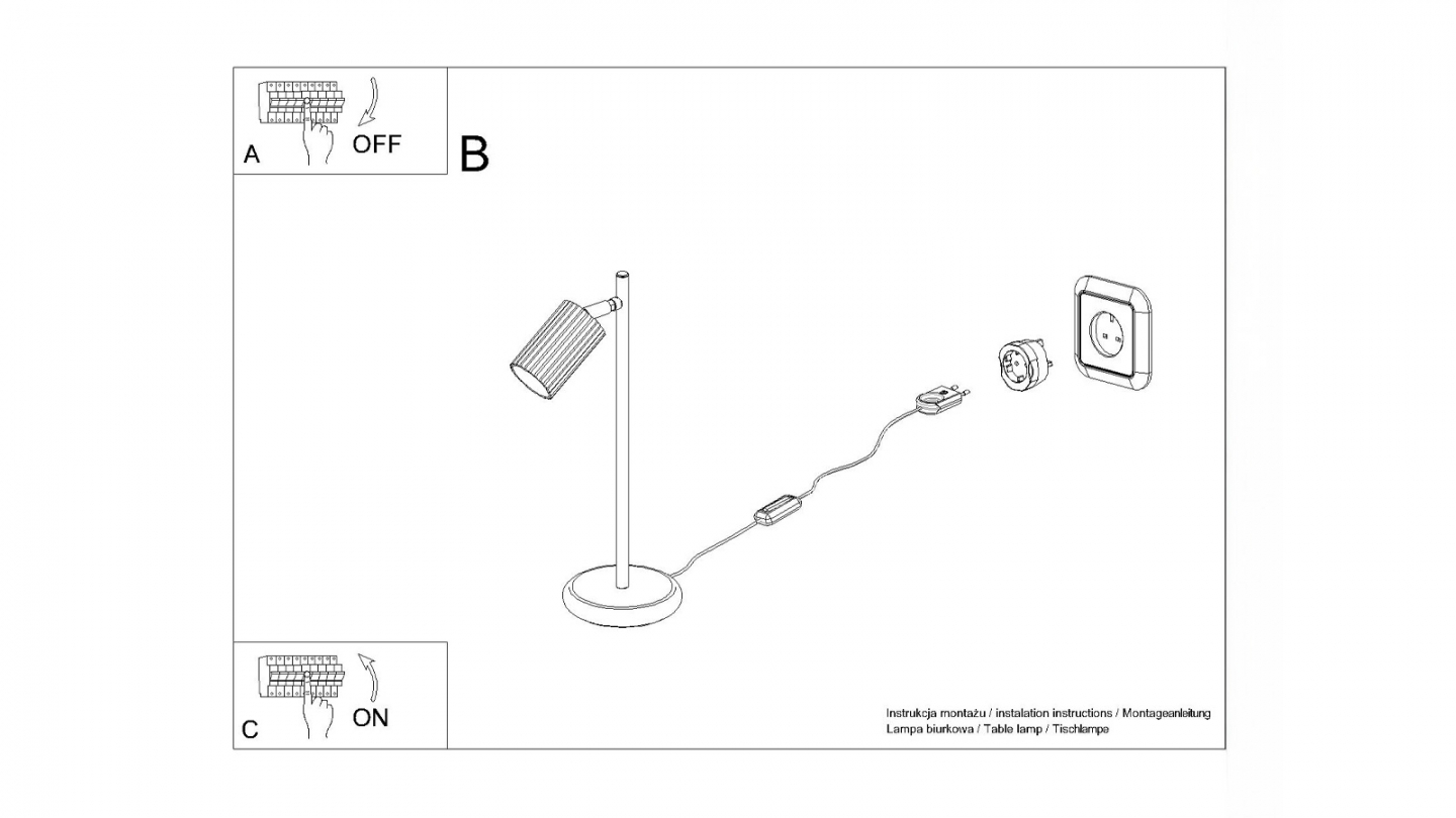 Lampe à poser en aluminium cannelé or - Karbon Lampe à poser en aluminium cannelé or - Karbon