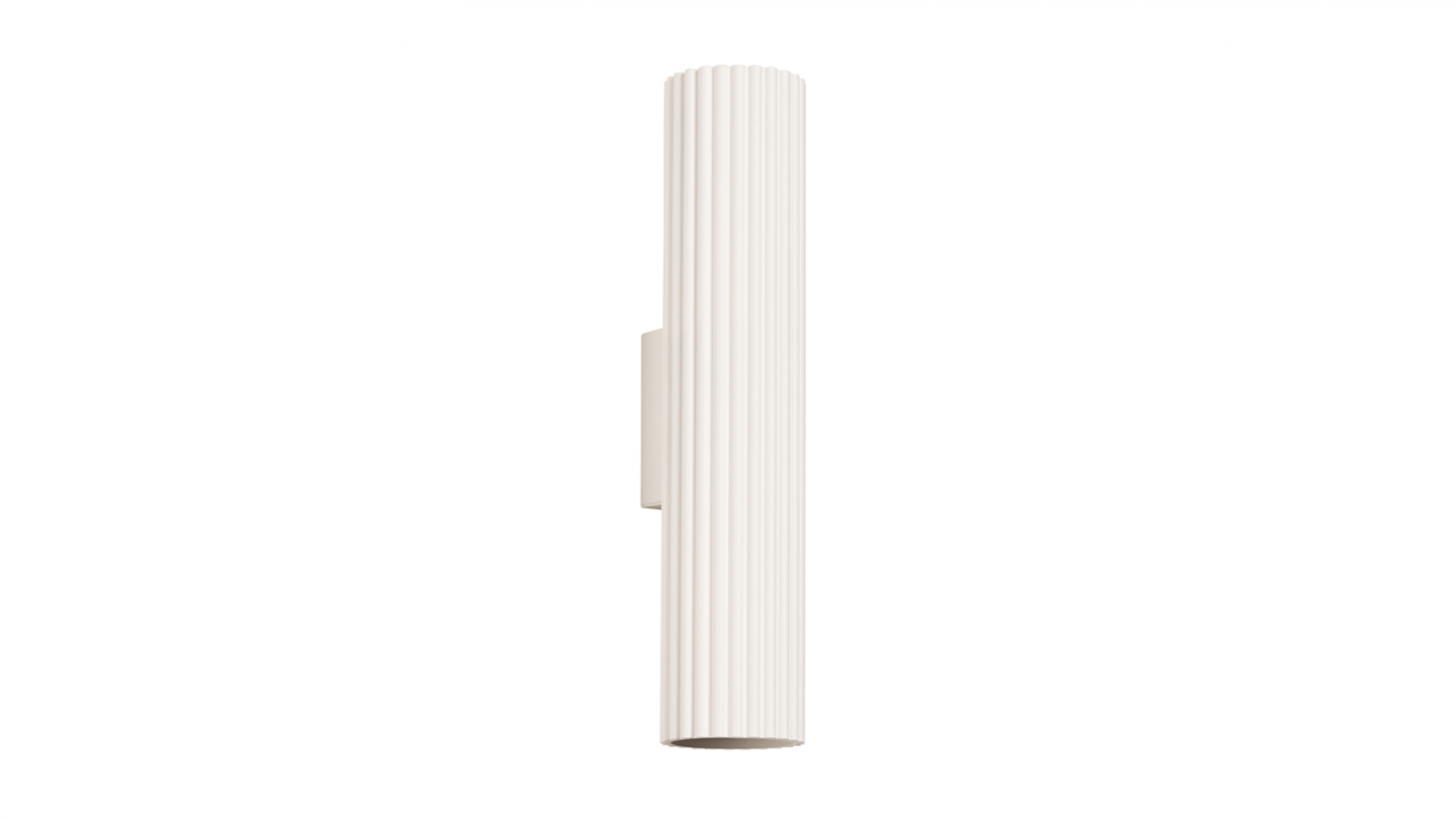 Applique en aluminium cannelé 30 cm beige - Karbon