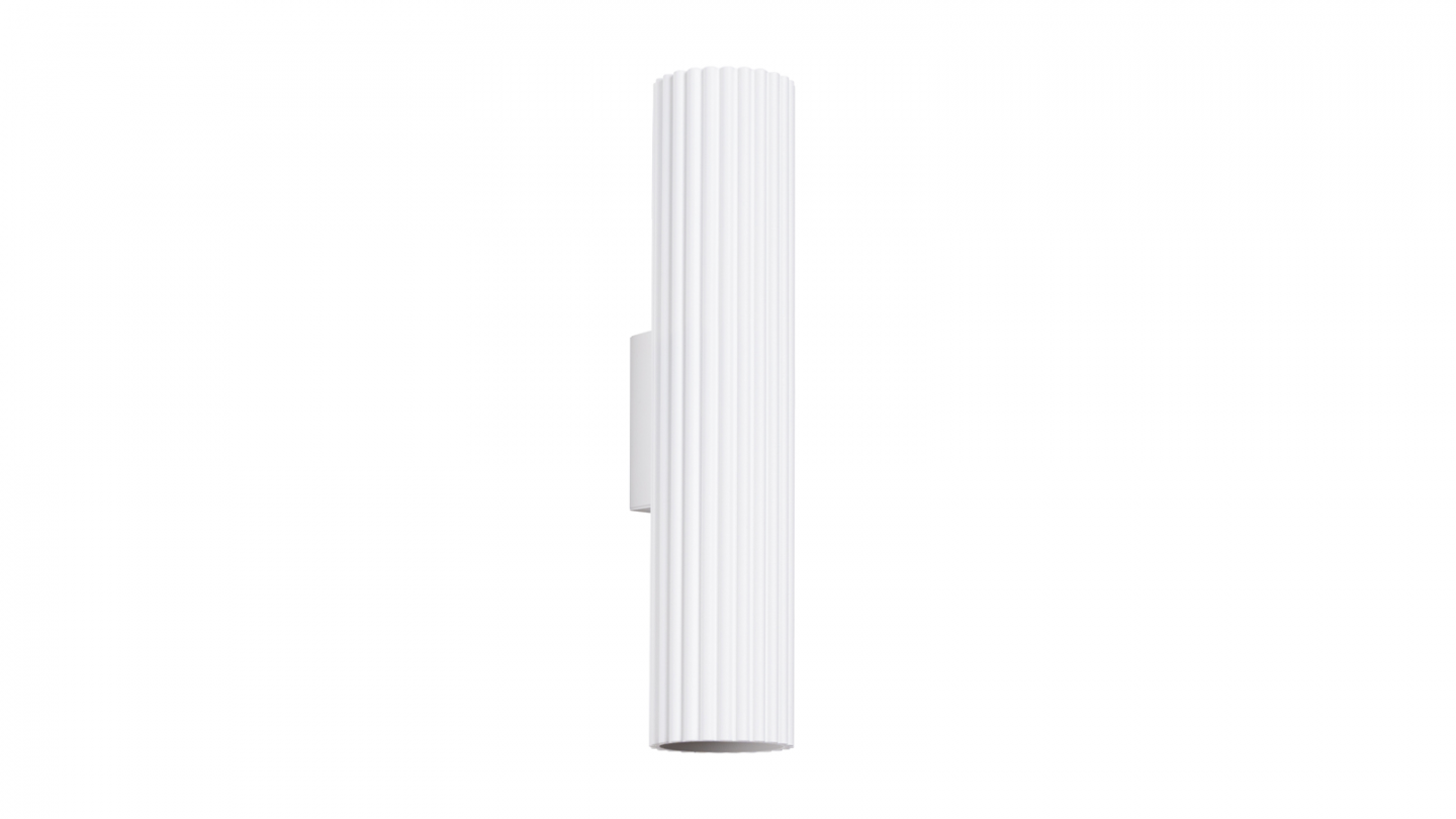 Applique en aluminium cannelé 30 cm blanc - Karbon