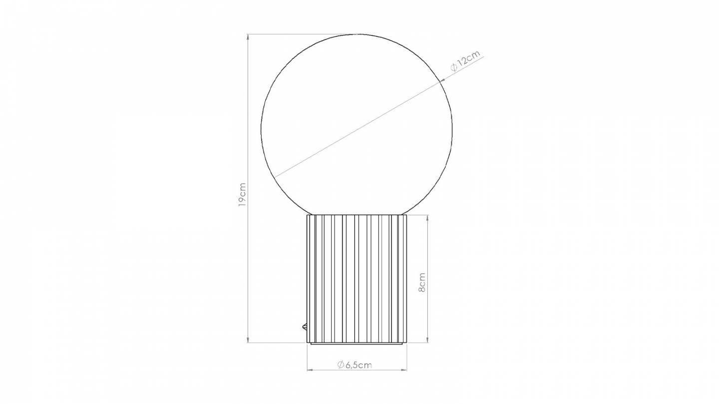 Lampe à poser en aluminium cannelé pêche - Halo