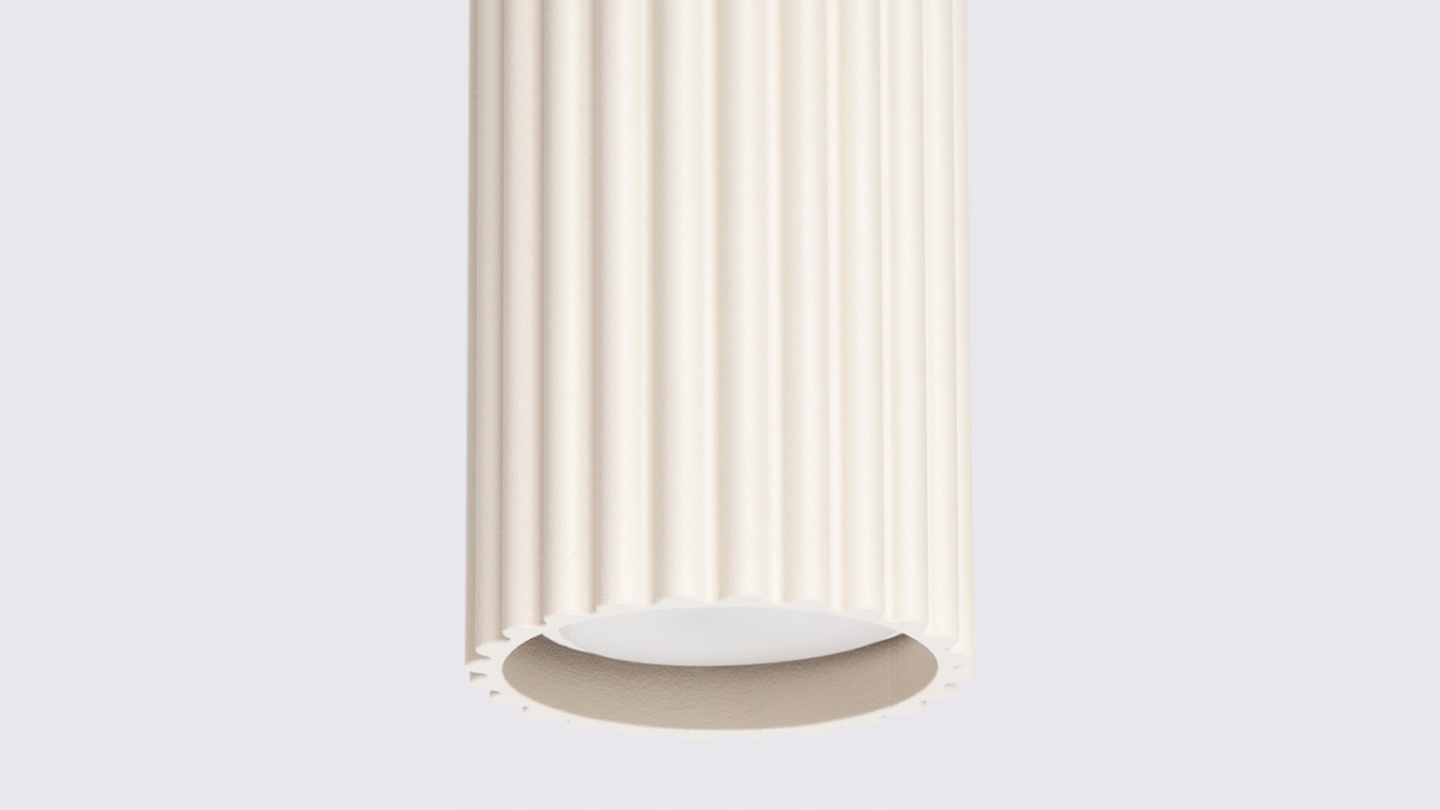 Suspension en aluminium cannelé 3 ampoules - Karbon Suspension en aluminium cannelé 3 ampoules - Karbon