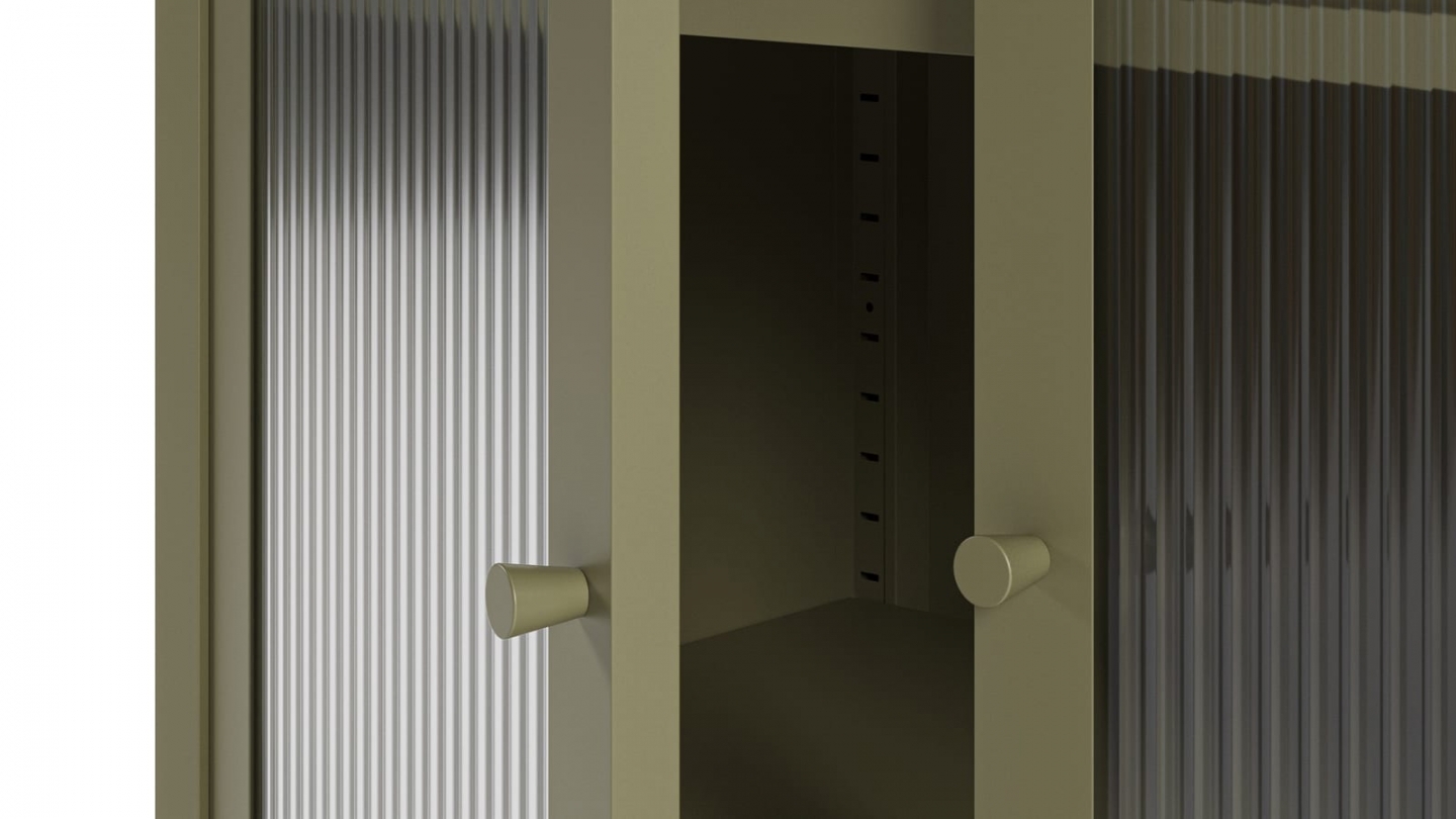 Buffet 2 portes en métal vert 70 cm - Ysia Buffet 2 portes en métal vert 70 cm - Ysia