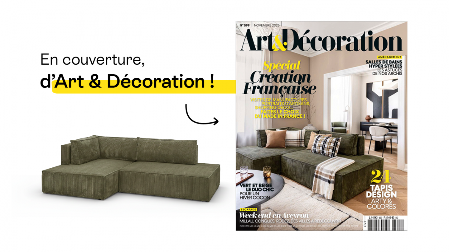 Canapé d'angle à gauche convertible 3 places avec coffre de rangement en velours côtelé vert kaki - Barani