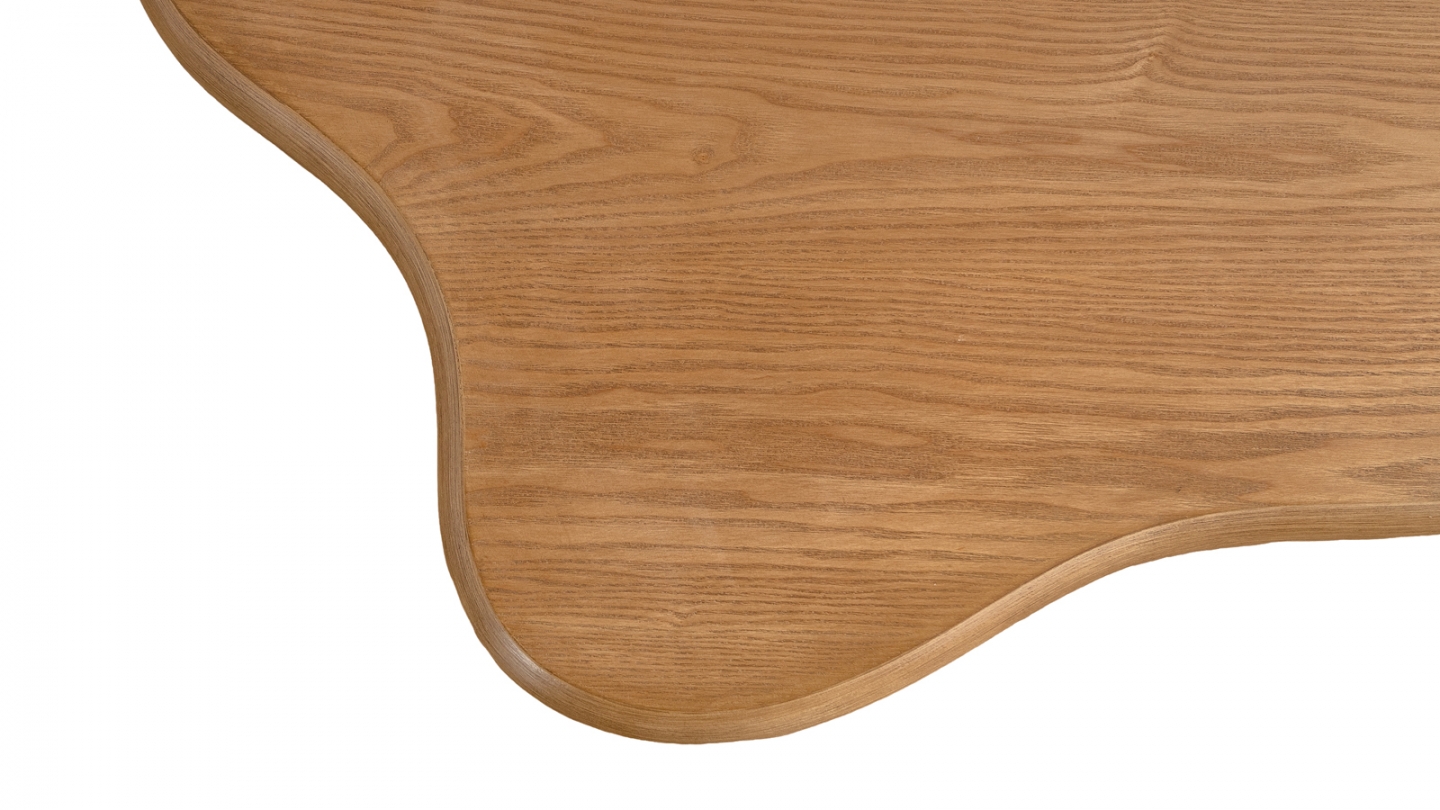 Lot de 2 tables basses organiques gigognes en bois - Wave