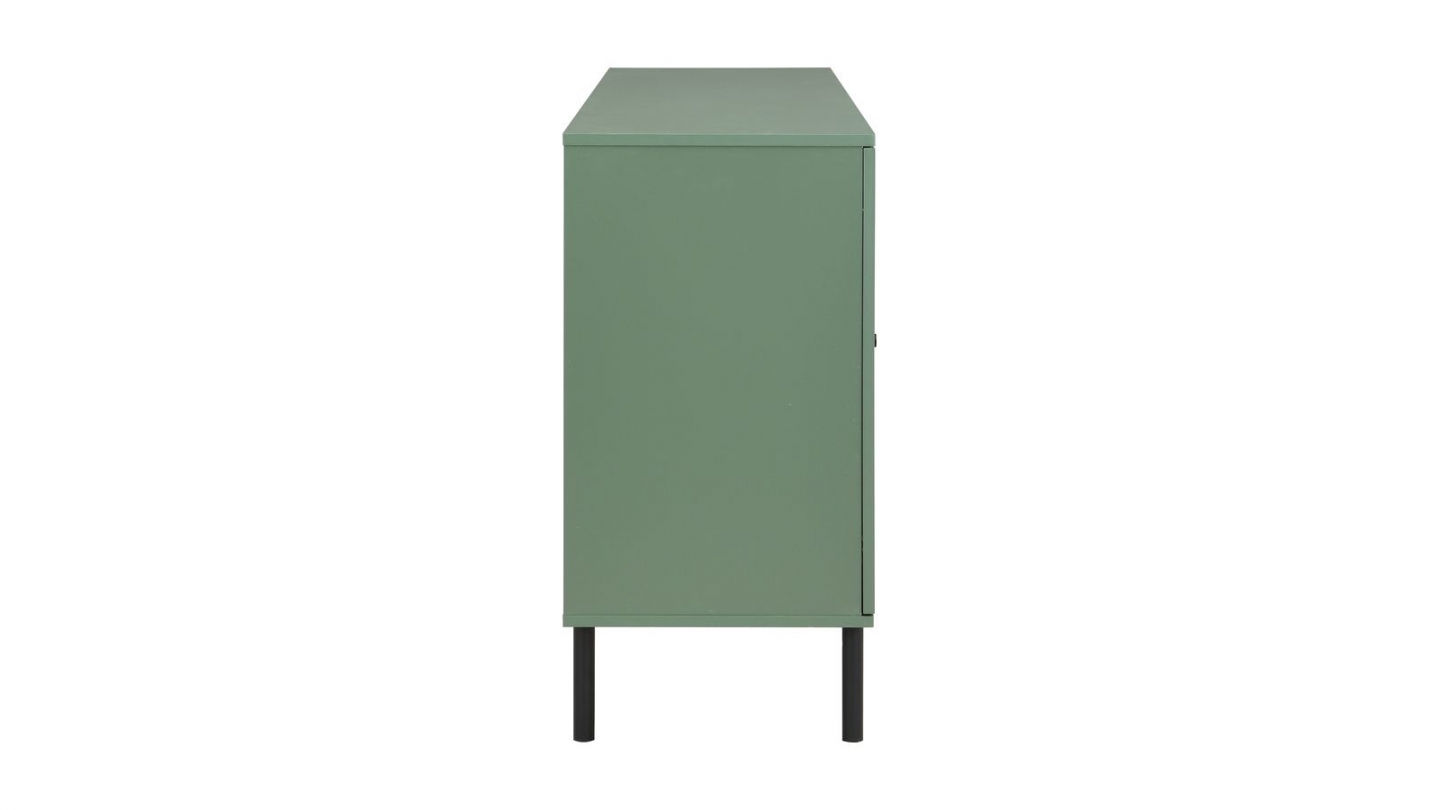 Buffet en cannage 4 portes 180cm vert - Luma