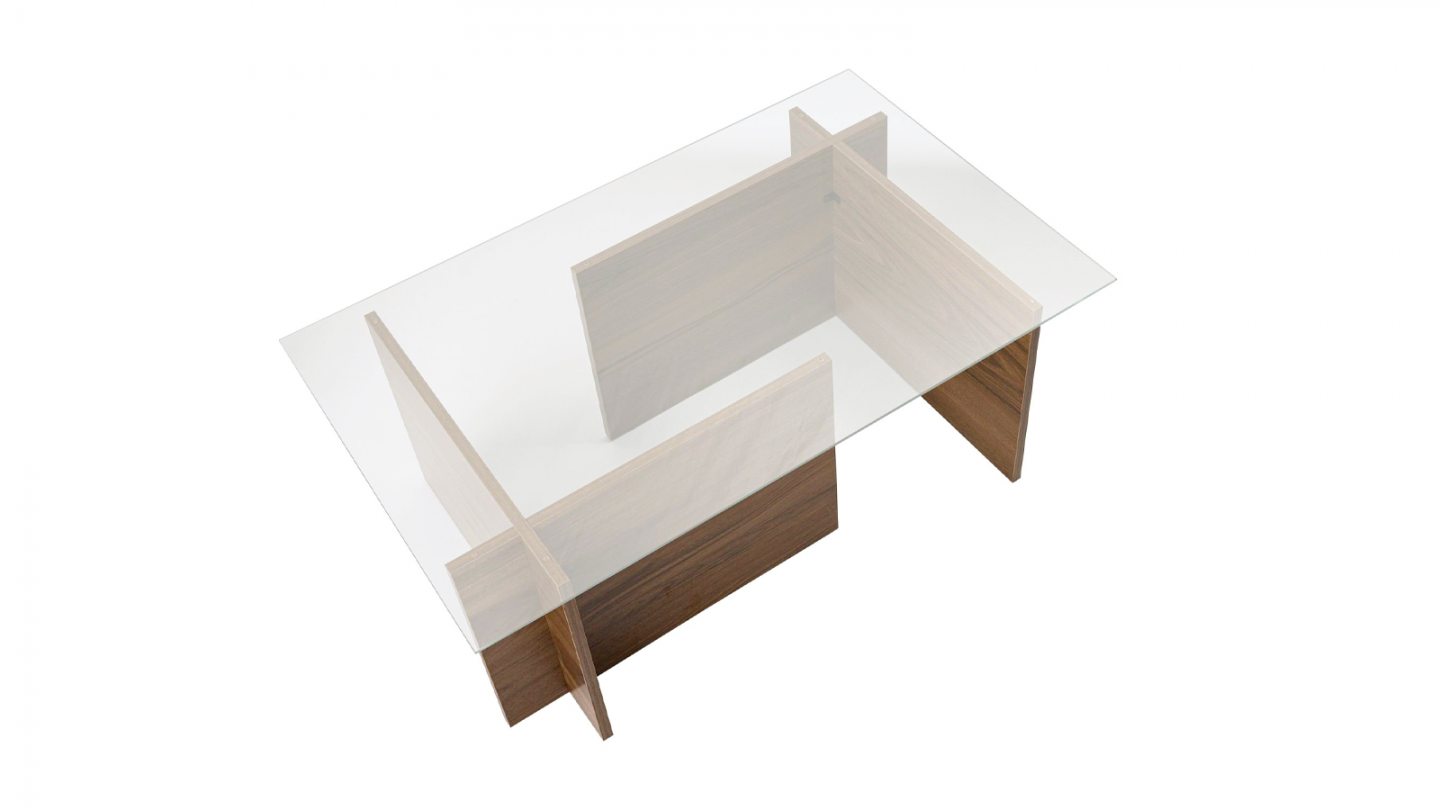 Table basse rectangulaire effet Noyer 105 cm - Kael Table basse rectangulaire effet Noyer 105 cm - Kael