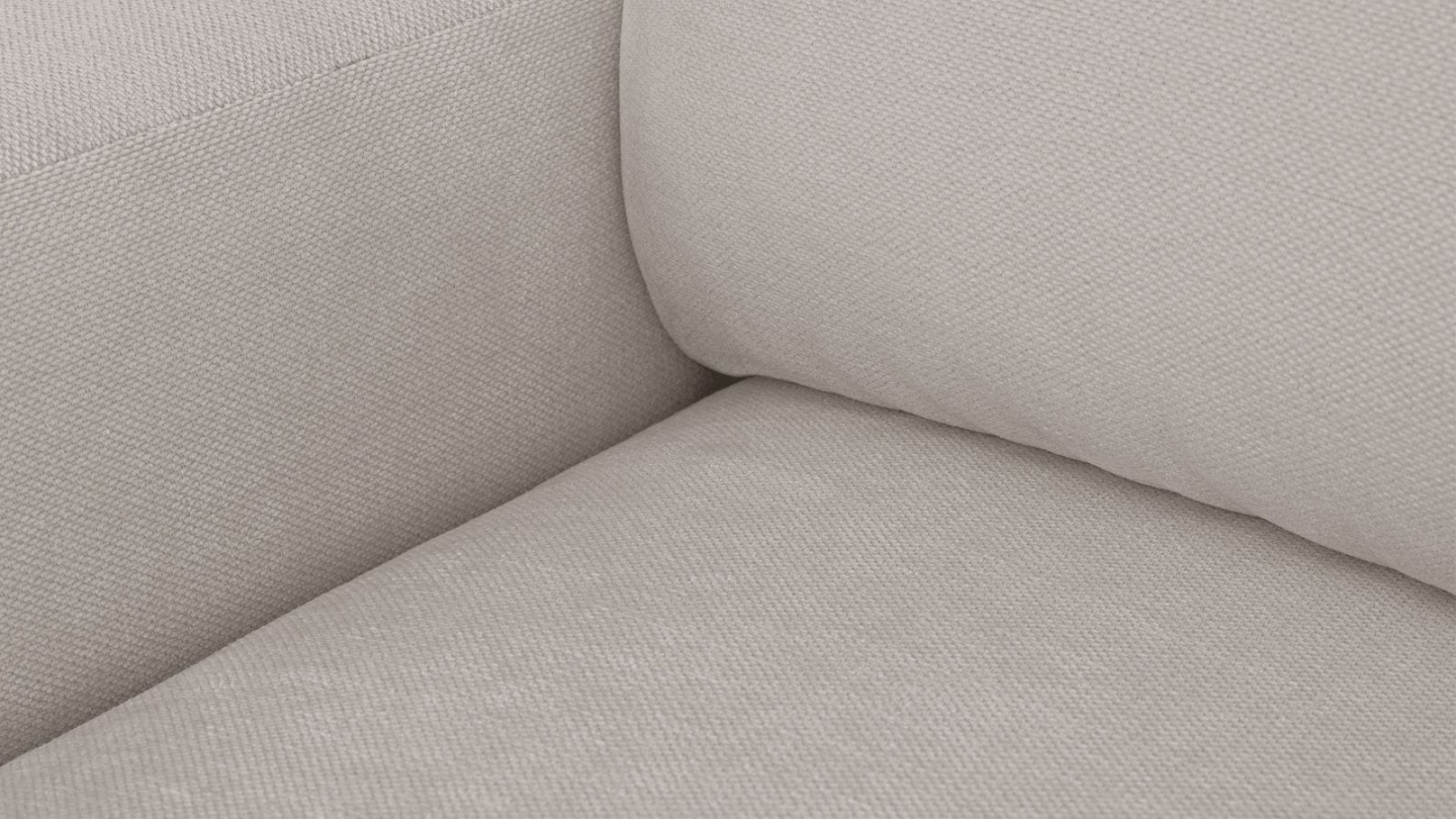 Canapé d'angle droit convertible 3 places en tissu chenille taupe - Sonny Canapé d'angle droit convertible 3 places en tissu chenille taupe - Sonny