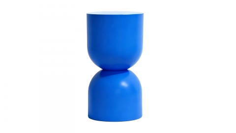 Bout de canape en résine bleu mat Ø25 cm - Ori