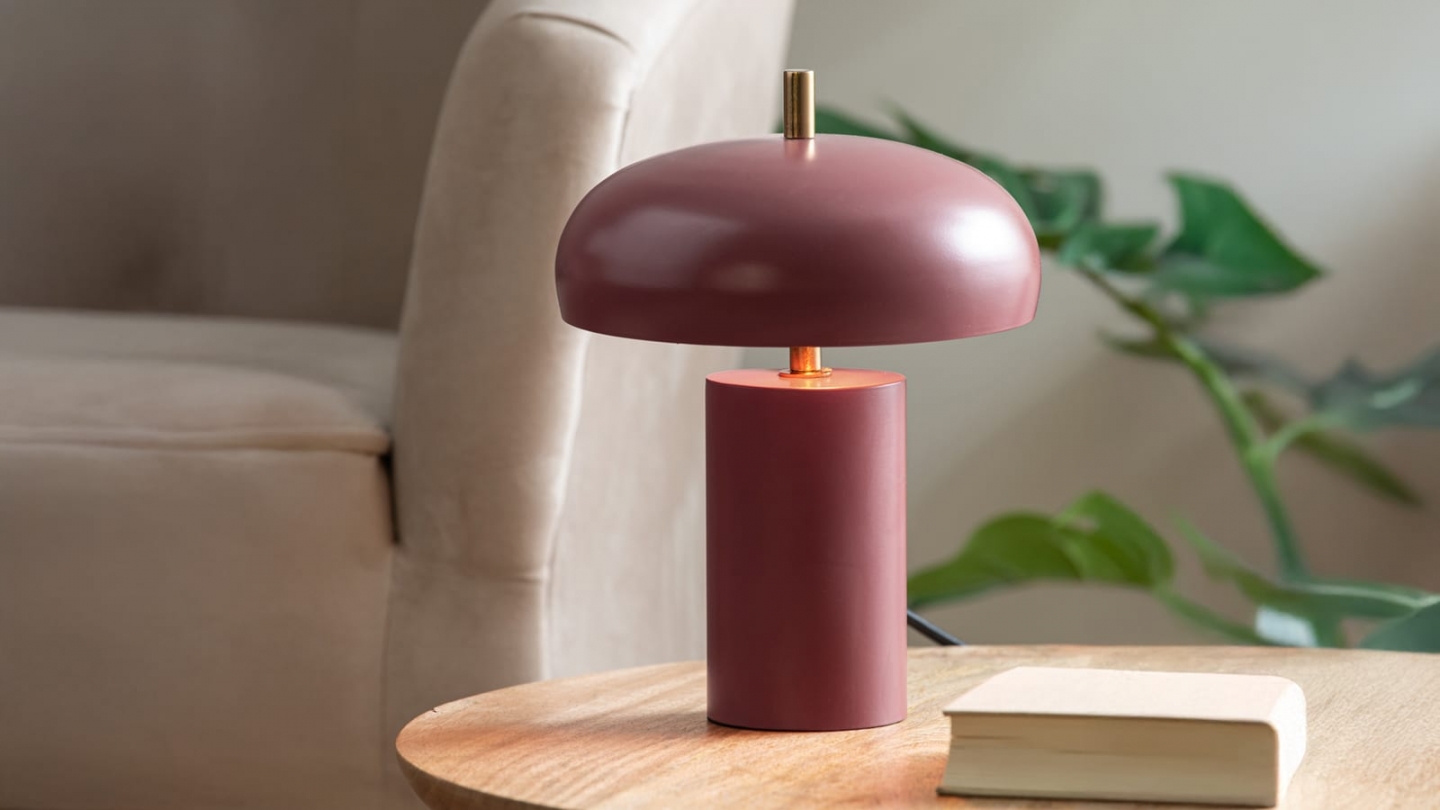 Lampe à poser en métal aubergigne - Joya Lampe à poser en métal aubergigne - Joya