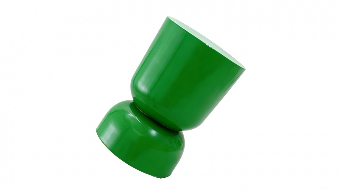 Bout de canapé en résine vert brillant Ø31 cm - Tilda Bout de canapé en résine vert brillant Ø31 cm - Tilda