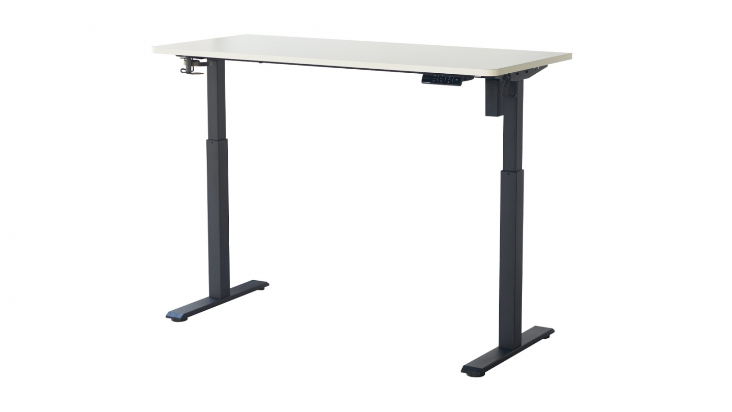 Bureau assis-debout électrique réglable 72-120 cm avec ports USB - blanc - Up&Down Bureau assis-debout électrique réglable 72-120 cm avec ports USB - blanc - Up&Down