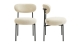 Lot de 2 chaises de salle à manger en tissu chenille beige - Orla