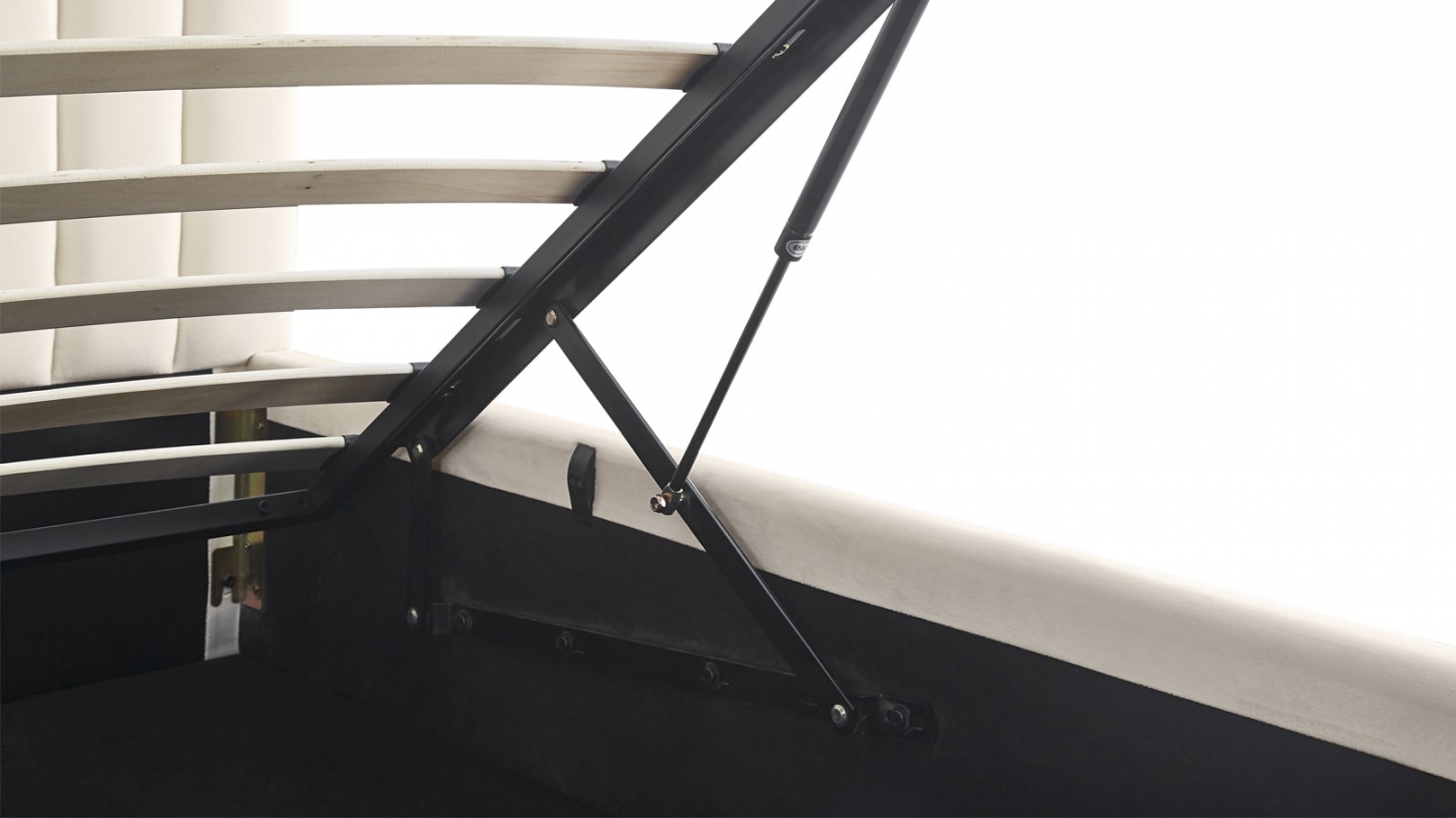 Ensemble Lit coffre adulte 160x200cm avec tête de lit en velours beige - Ava + Matelas ressorts ensachés - Spring Elite Ensemble Lit coffre adulte 160x200cm avec tête de lit en velours beige - Ava + Matelas ressorts ensachés - Spring Elite