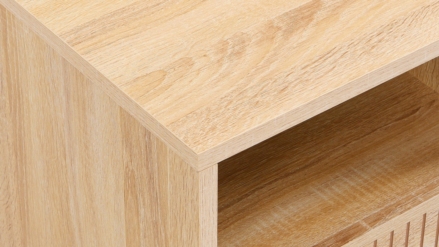 Lot de 2 tables de chevet 1 tiroir effet bois 40 cm - Talia Lot de 2 tables de chevet 1 tiroir effet bois 40 cm - Talia