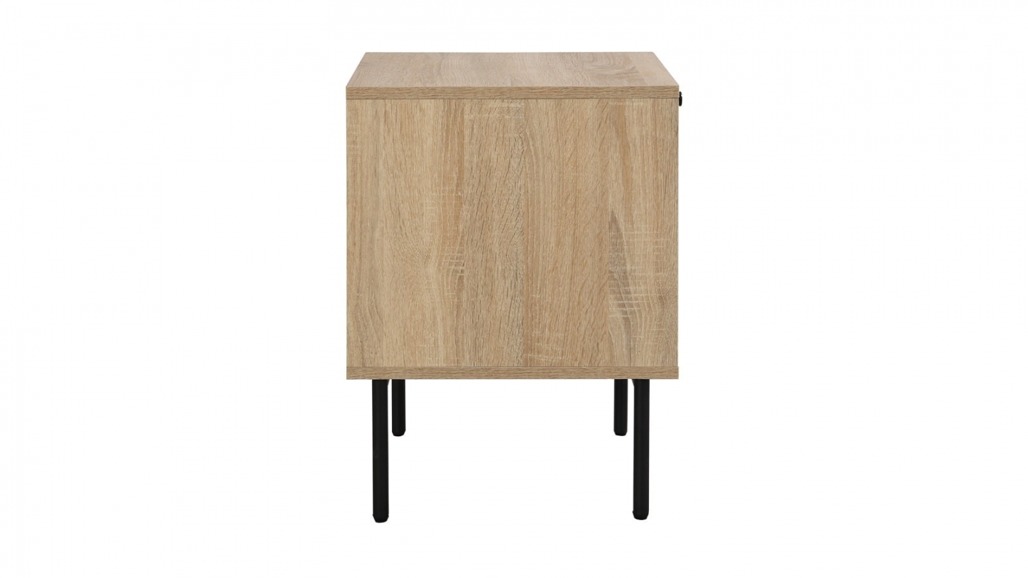 Lot de 2 tables de chevet 1 tiroir couleur chêne 40 cm - Solna Lot de 2 tables de chevet 1 tiroir couleur chêne 40 cm - Solna
