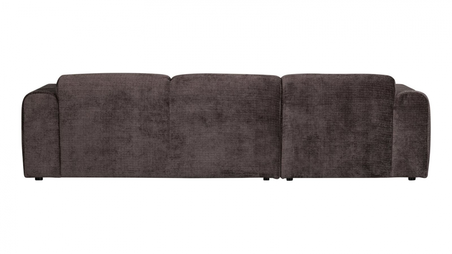 Canapé d'angle à gauche en tissu chenille marron - Cloud Canapé d'angle à gauche en tissu chenille marron - Cloud