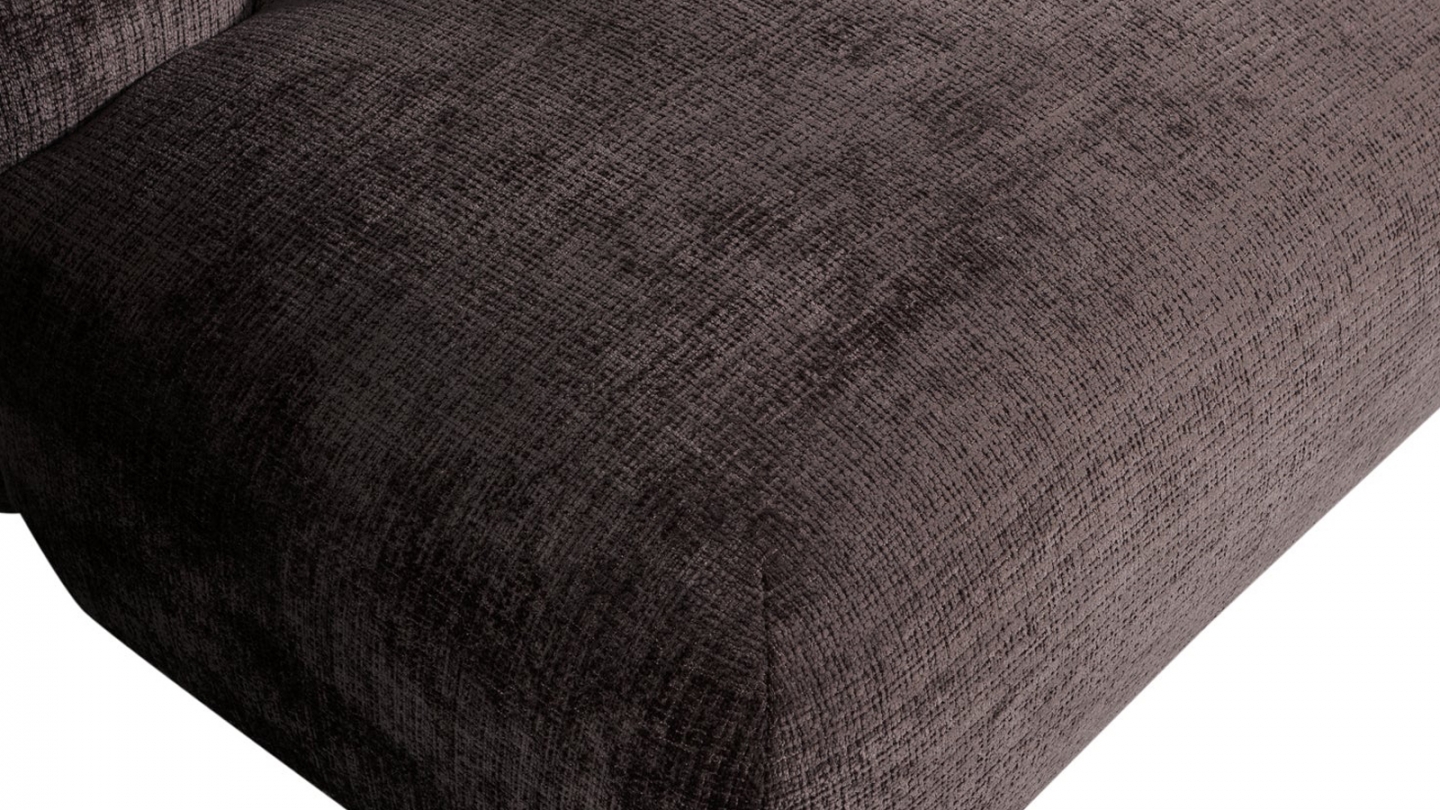 Canapé d'angle à gauche en tissu chenille marron - Cloud Canapé d'angle à gauche en tissu chenille marron - Cloud