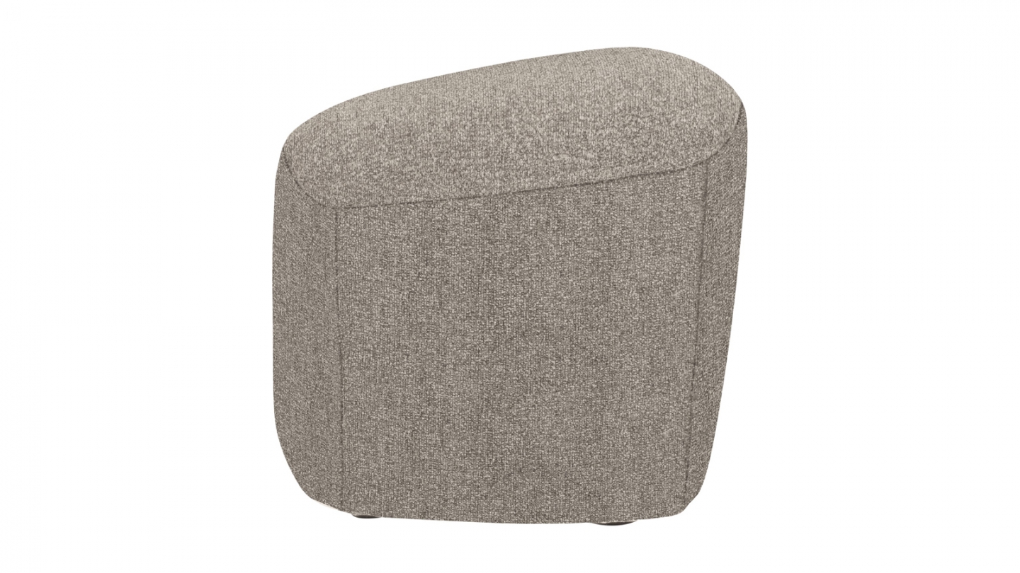 Pouf tissu texturé design arrondi - Lofty Pouf tissu texturé design arrondi - Lofty
