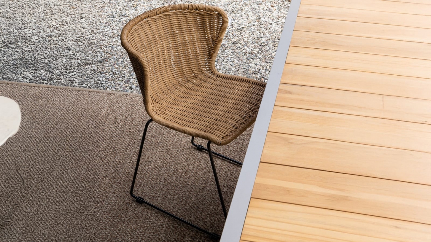 Lot de 2 chaises en rotin synthétique et acier - Wings Lot de 2 chaises en rotin synthétique et acier - Wings